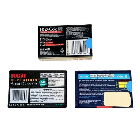 Vintage Recordable Blank Audio/Video Cassette Tapes Bundle - Picture 2 of 6